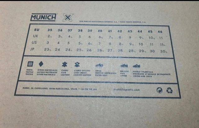 Zapatillas munich sapporo 165 de hombre