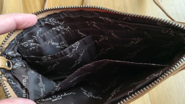 Bolso piel beige  pequeño bandolera