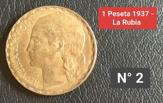1 Peseta 1937 - II República Española 