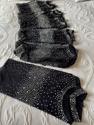 Maillot mujer negro con brillo. Disfraces ritmica