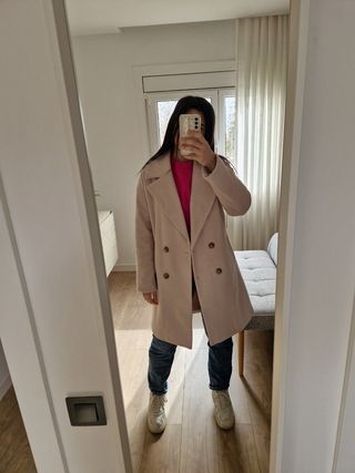 Abrigo oversize beige