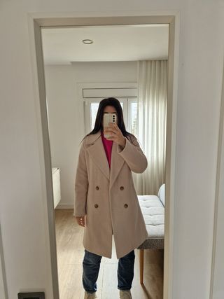 Abrigo oversize beige