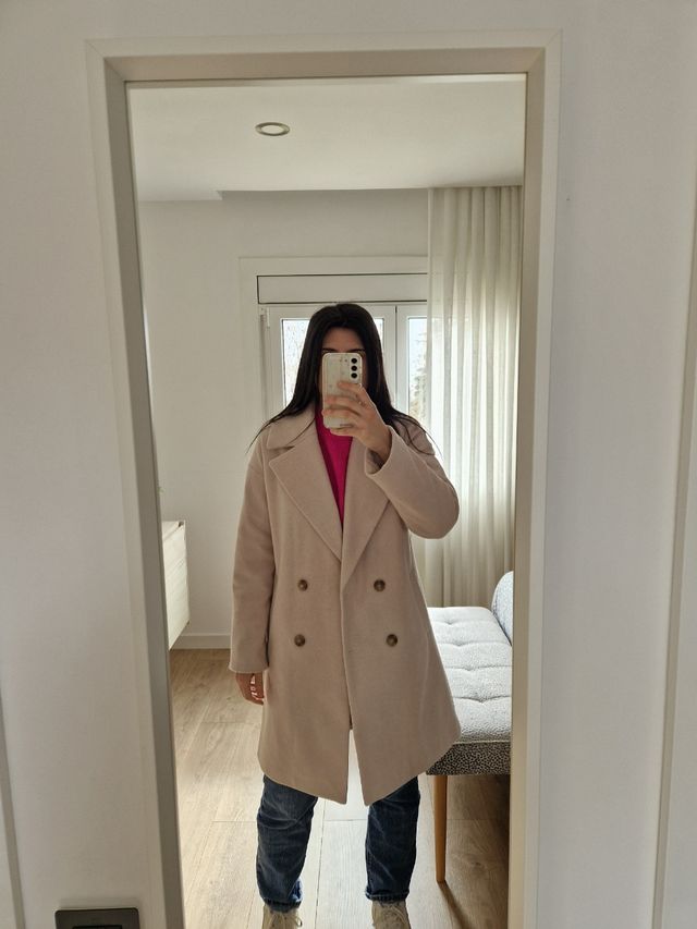 Abrigo oversize beige