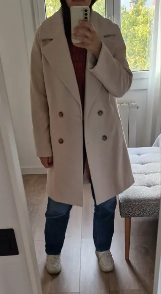 Abrigo oversize beige