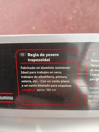 Regla Yesero PARKSIDE Aluminio 