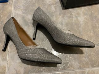 Zapatos lentejuelas plateados