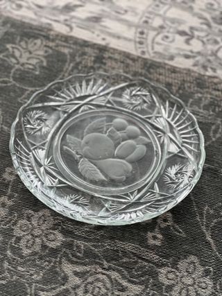 Plato cristal - Frutero - Dibujo fruta