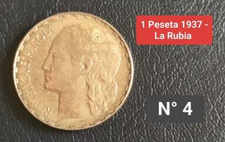 1 Peseta 1937 - La Rubia 