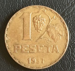 1 Peseta 1937 - La Rubia 