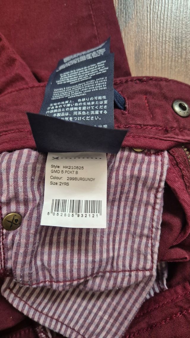 Pantalon Hackett niño burdeos.