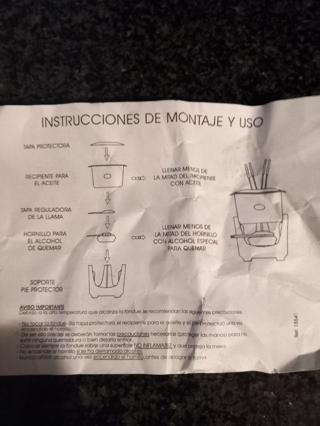 Fondue set de hierro fundido