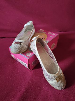 Scarpe N 33 bimba ballerna Barbie cerimonia