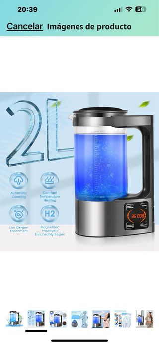 Jarra hidrogenadora de agua