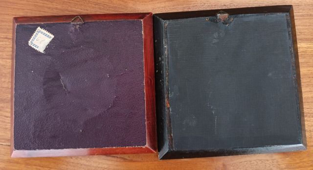 2 reproduciones retrato miniatura