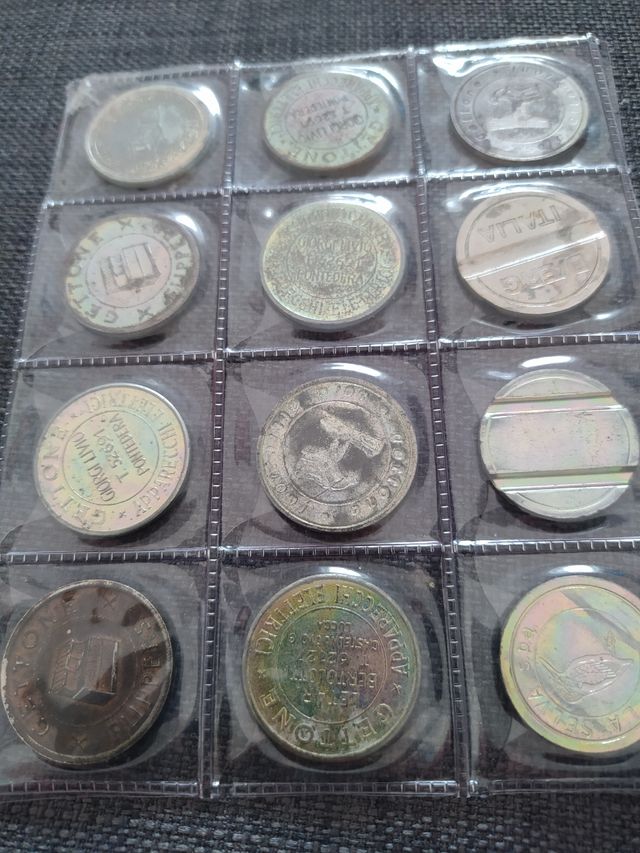 Lotto gettoni apparecchi elettronici antichi token
