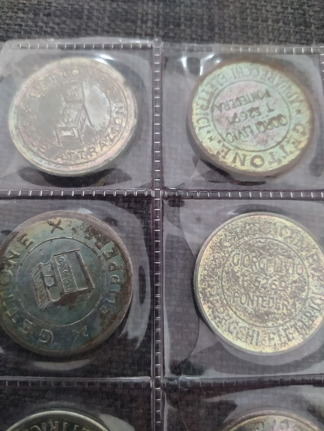 Lotto gettoni apparecchi elettronici antichi token