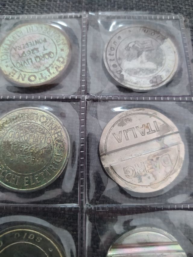 Lotto gettoni apparecchi elettronici antichi token