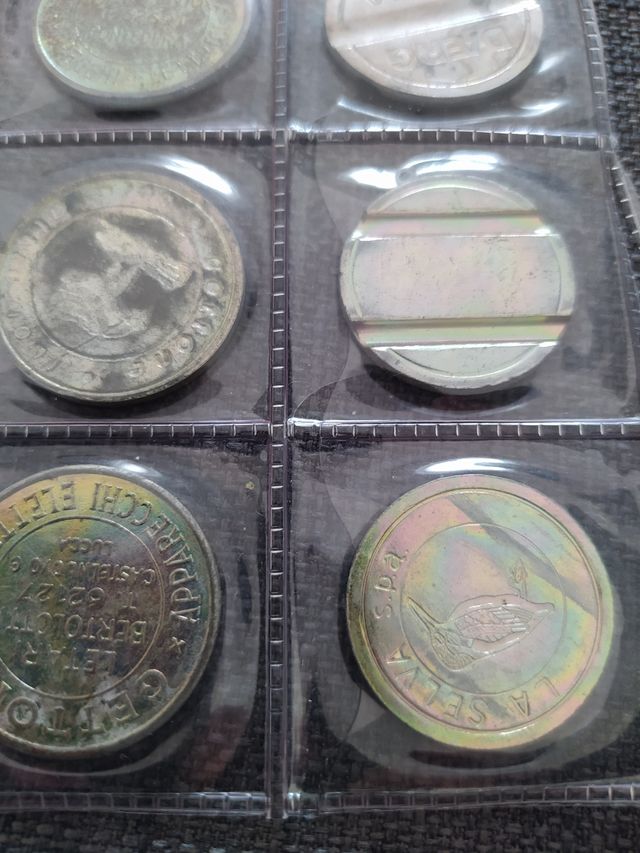 Lotto gettoni apparecchi elettronici antichi token