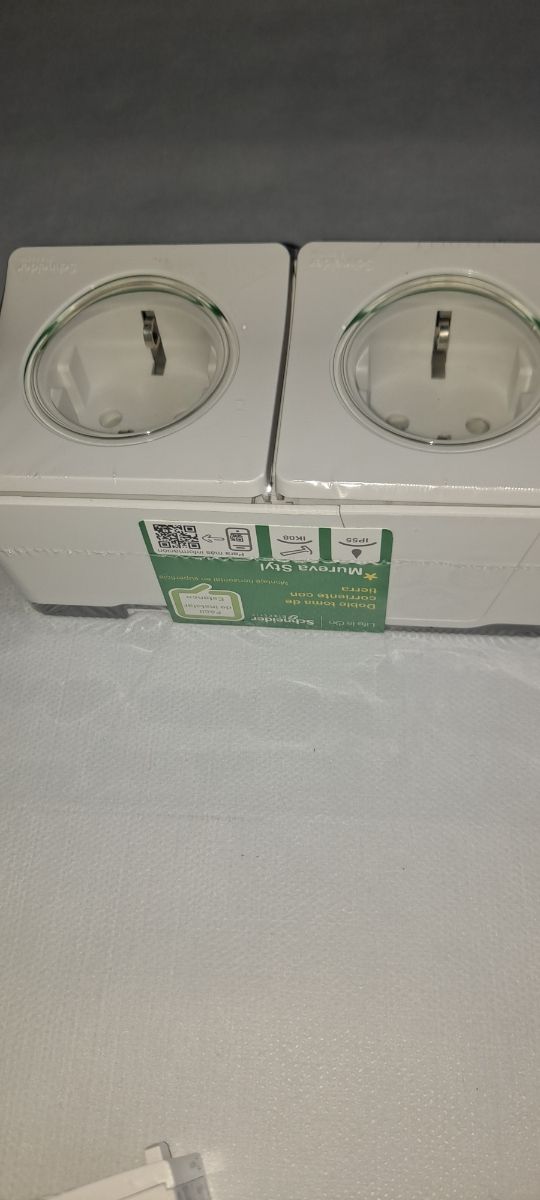 Base de enchufe doble Schneider MUR40005