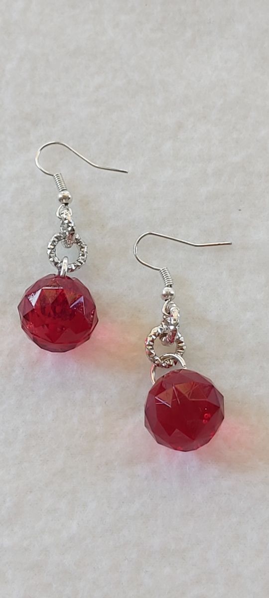 SET collana, bracciale, orecchini,con resine rosse