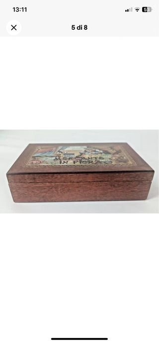 JUEGO COFANETTO CARTE IN LEGN MERCANTE IN FIERA '