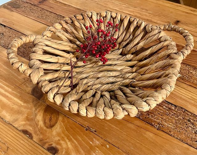 Centro de mesa en fibra natural