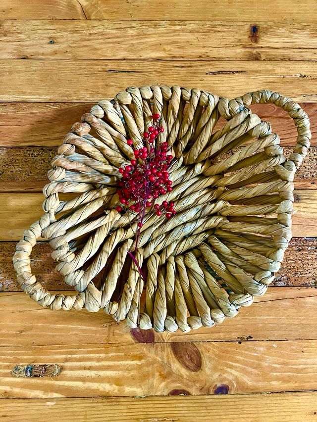 Centro de mesa en fibra natural