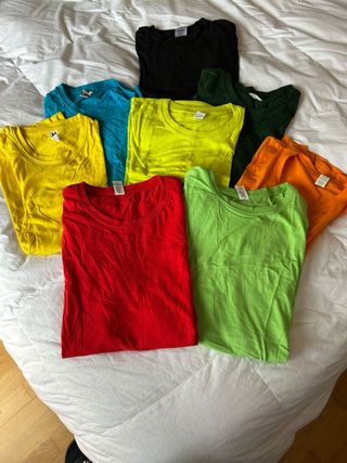 8 camisetas manga corta Roly talla M