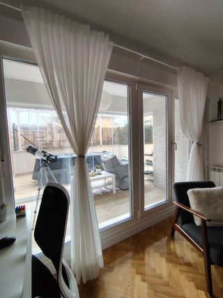 Juego de Cortinas Visillos y Barra para colgar