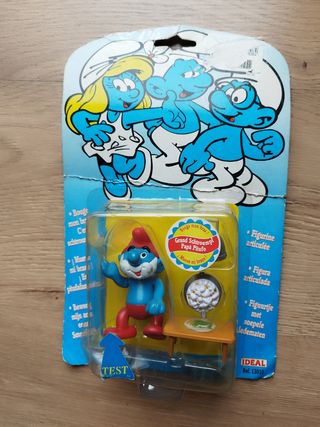 Muñeco papá pitufo. Figura articulada.