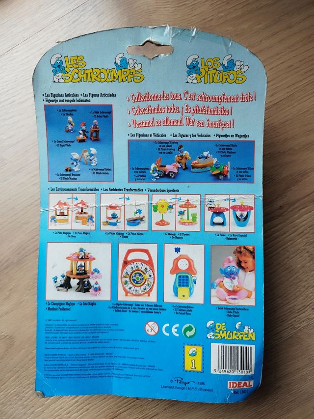 Muñeco papá pitufo. Figura articulada.