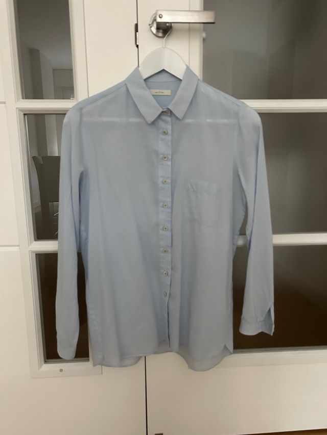 Camisa basica mujer azul eseoese