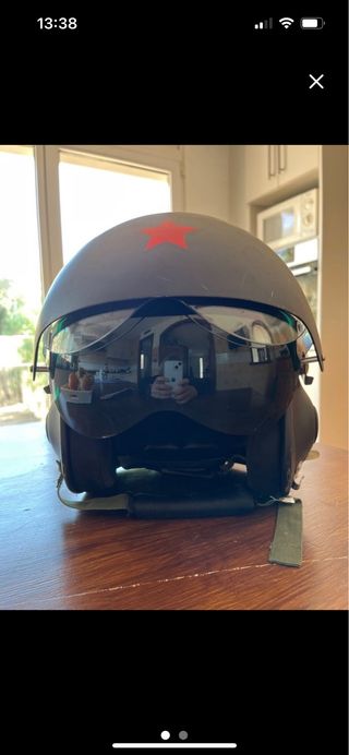 Casco moto vintage modelo aviador