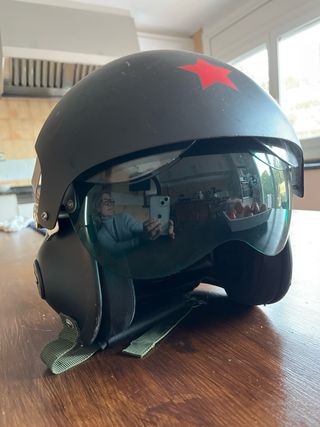 Casco moto vintage modelo aviador