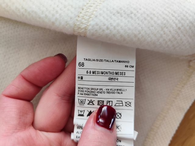 Chaqueta bebé Benetton.ENVÍO