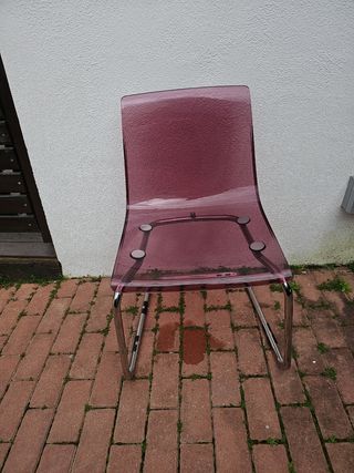 Silla ikea rosa