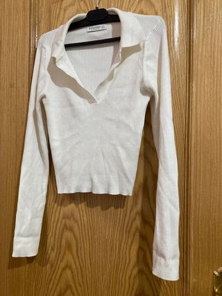 Jersey corto blanco Stradivarius