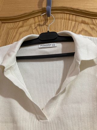 Jersey corto blanco Stradivarius