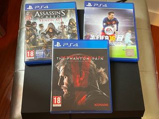 PS4 Slim 500 GB + mando + 3 juegos