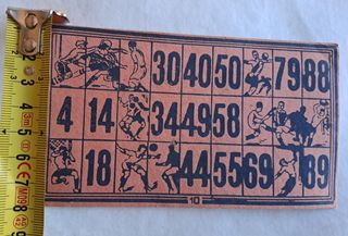 Cartones Loteria loto bingo antiguo