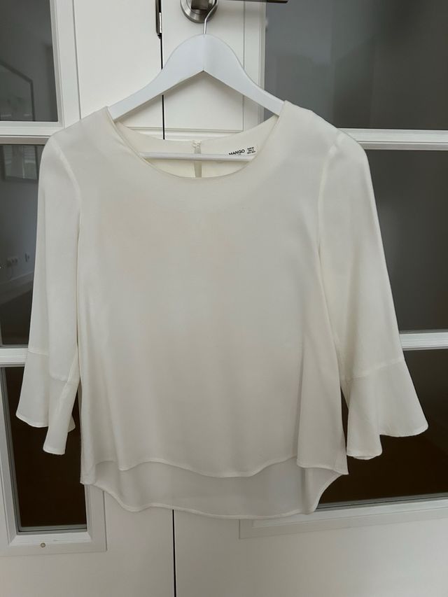 Camisa blanca mujer MANGO XS
