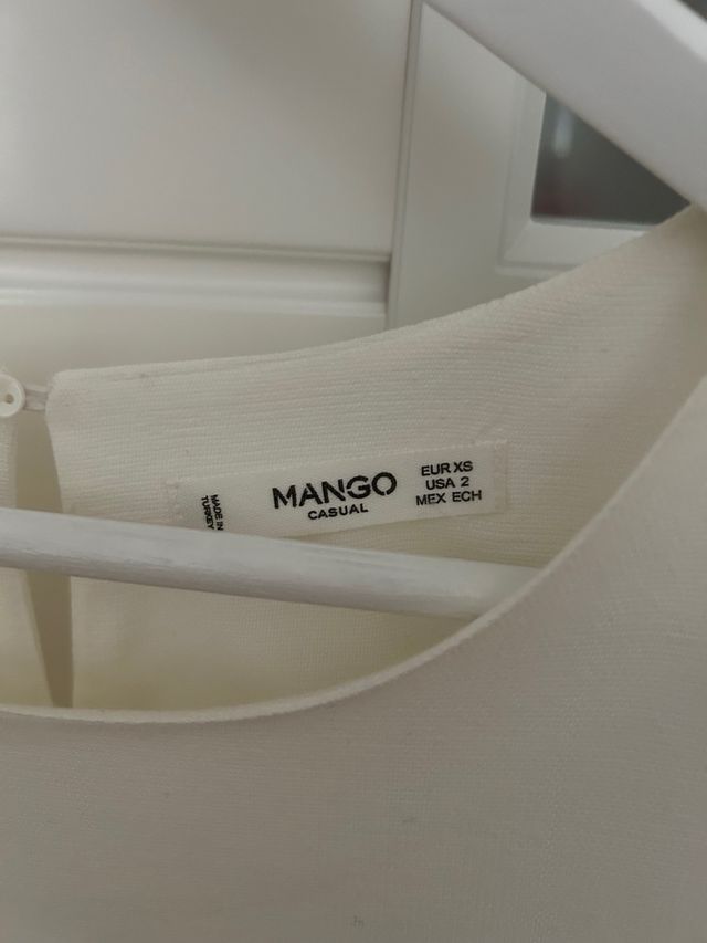 Camisa blanca mujer MANGO XS