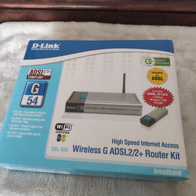 Router D-Link DSL 924 con accessori