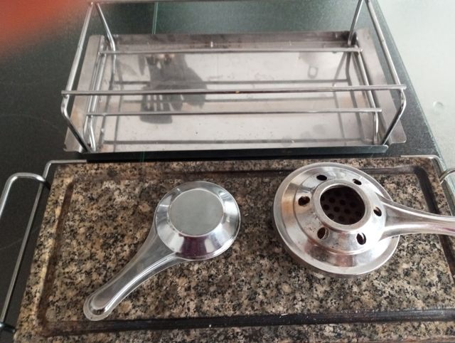 Plancha Asar piedra con quemadores