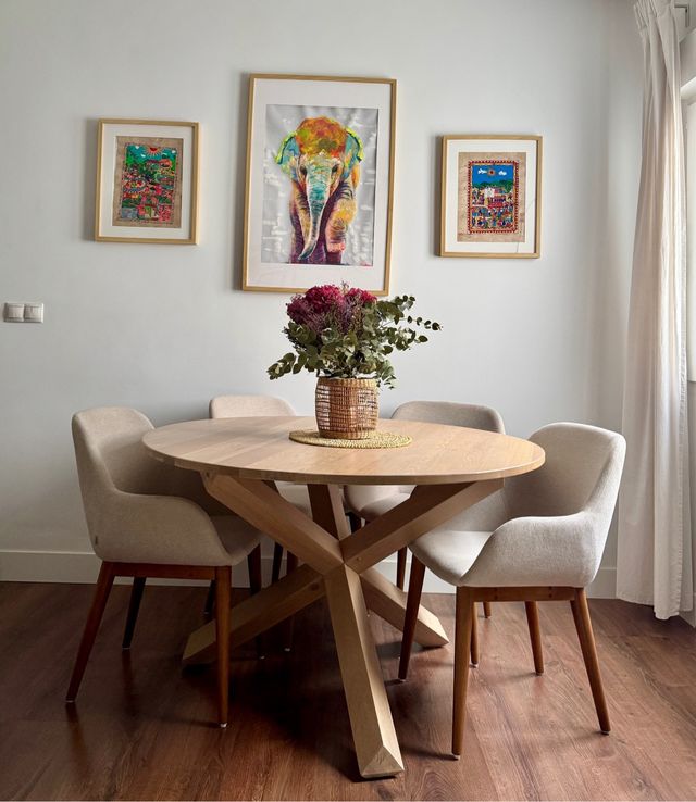 Mesa Madera Maciza Roble 120cm Kave Home