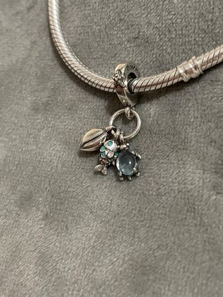 Charm triple tortuga, concha y pez