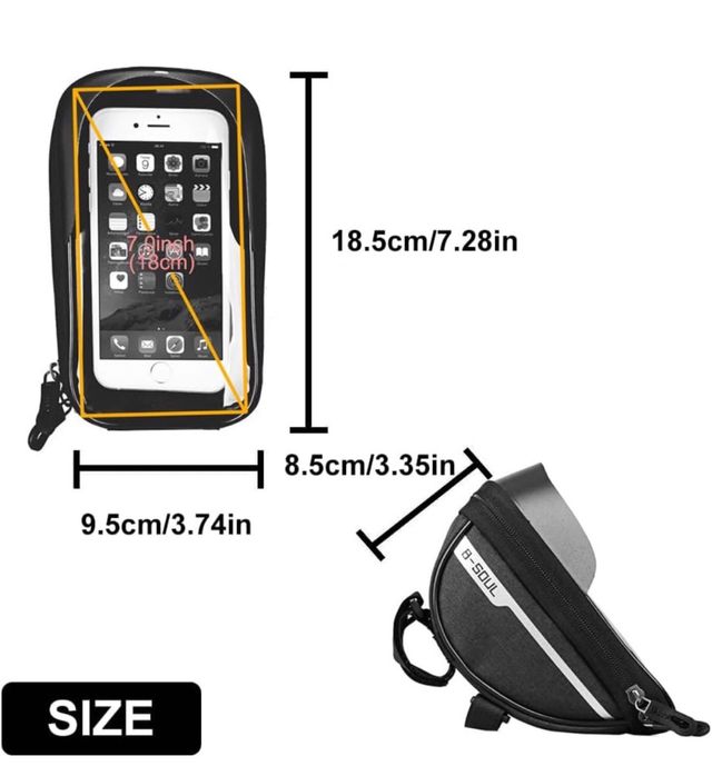 Bolsa bici soporte teléfono móvil impermeable
