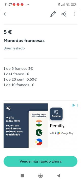 Monedas francesas 