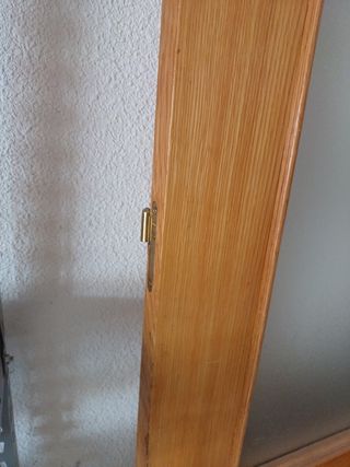 Puerta madera y cristal ancha