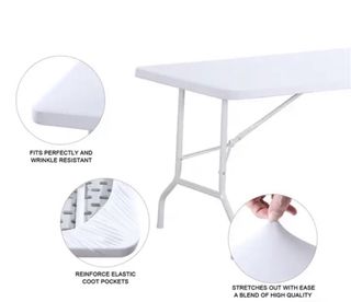 Funda mantel mesa 180x75 cm Blanco o Negro